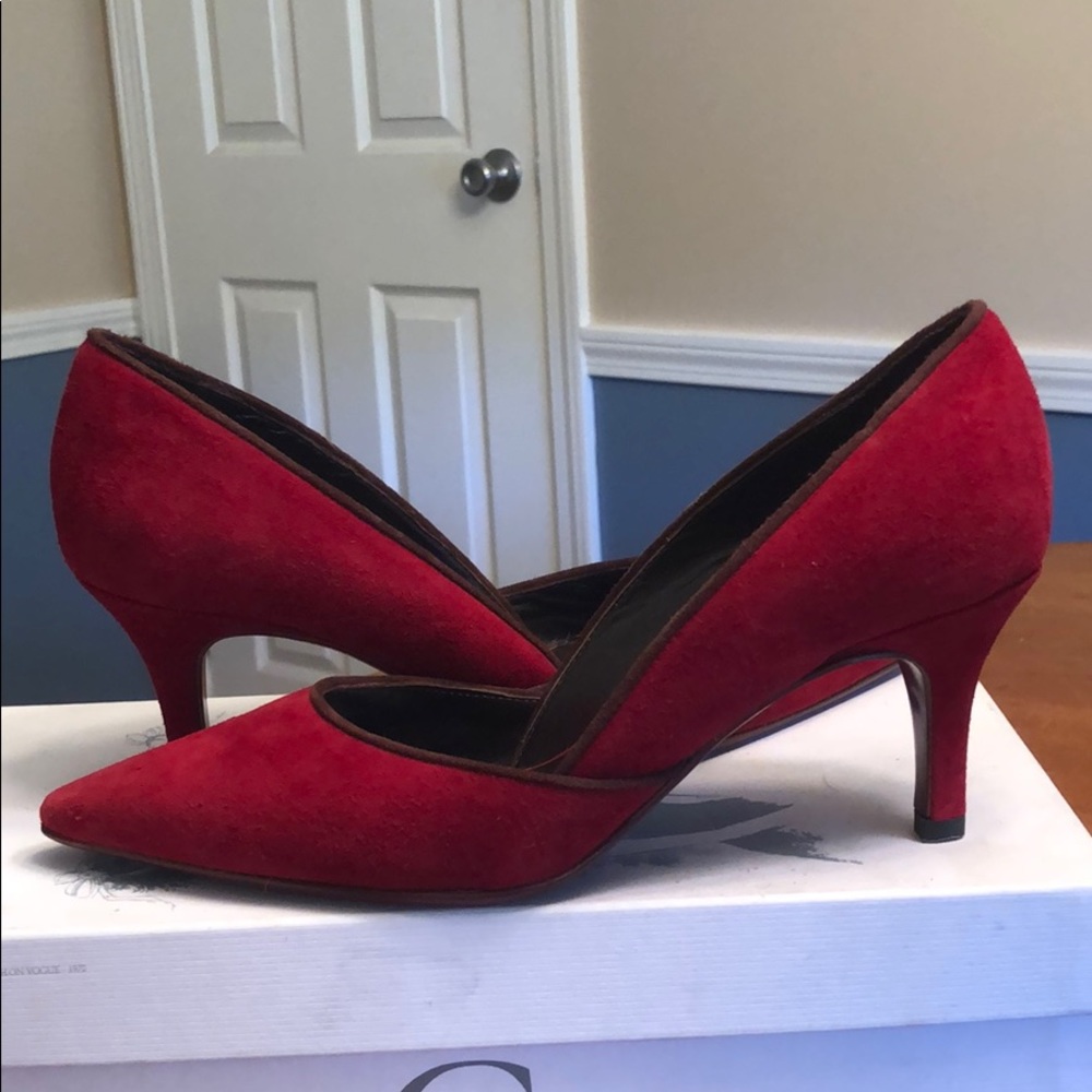 Marioluca Giusti Red Suede Shoes View 3